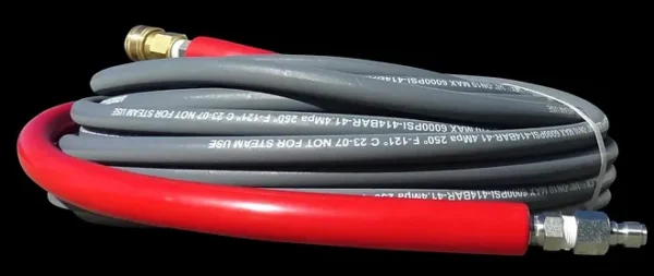 100' 3/8" 6000psi pressure hose 2 wire - Image 2